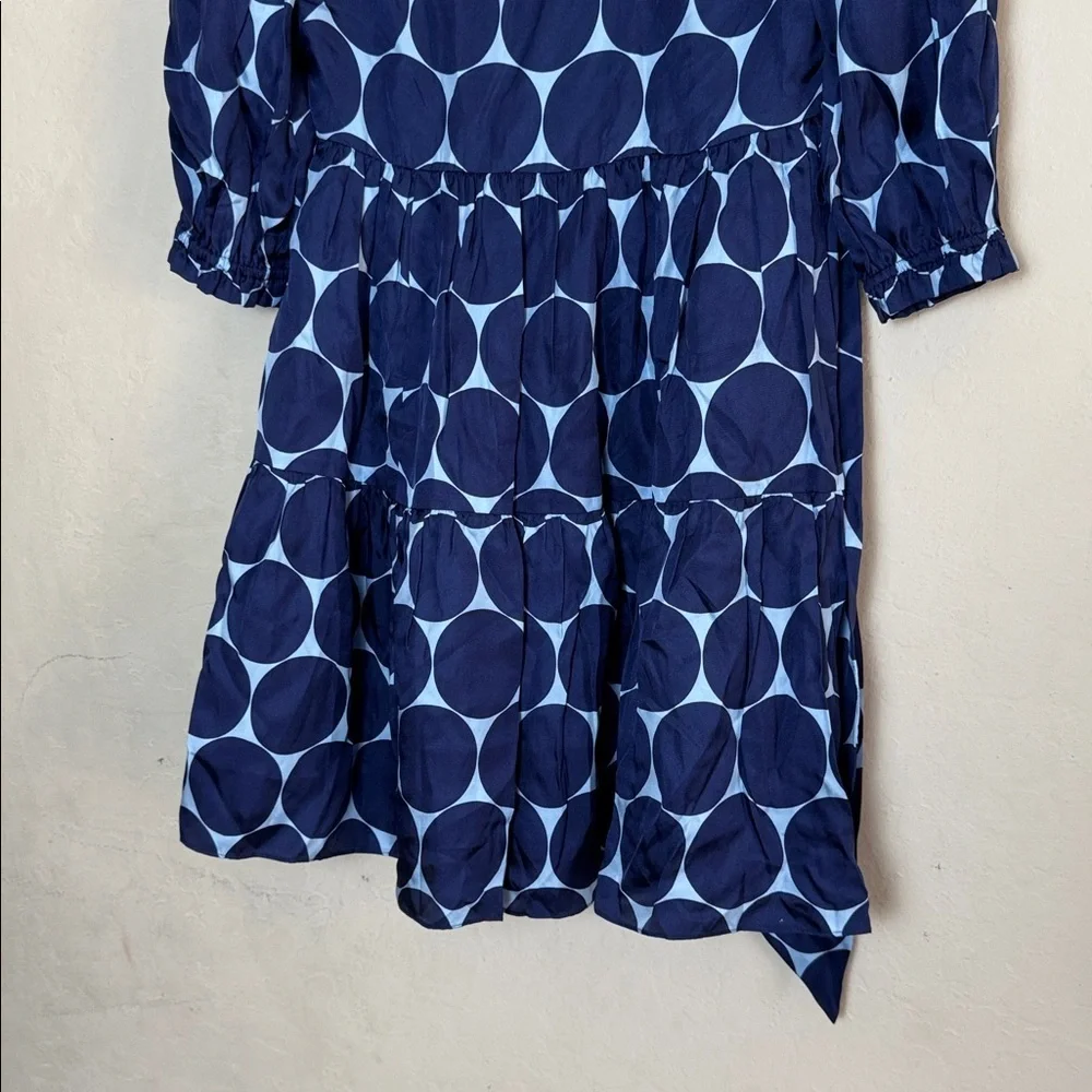 Kate Spade Joy Dot Silk-blend Twill Dress Size 8